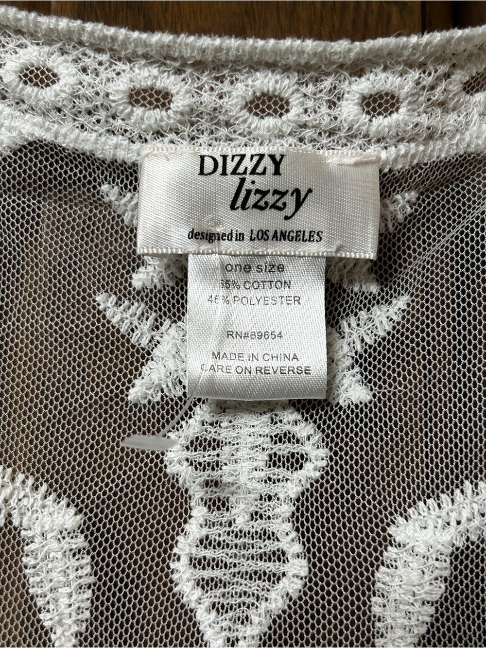 Dizzy Lizzy White Lace Kimono Duster